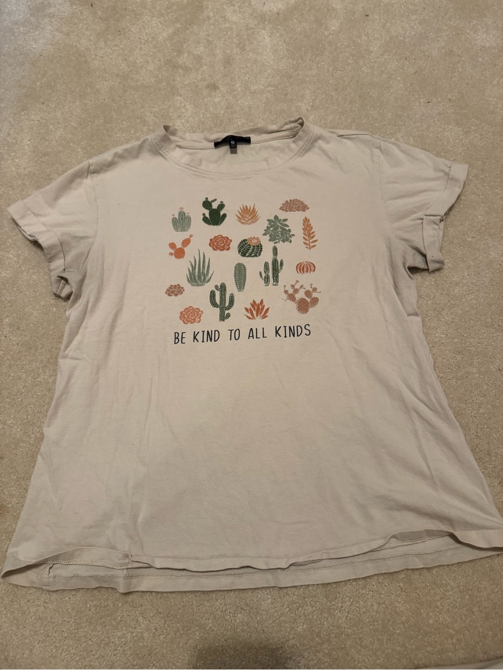 Be Kind To All Kinds Graphic Tee - Cream